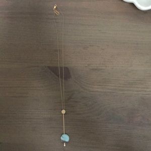 gold and stone necklace by baleen, seattle